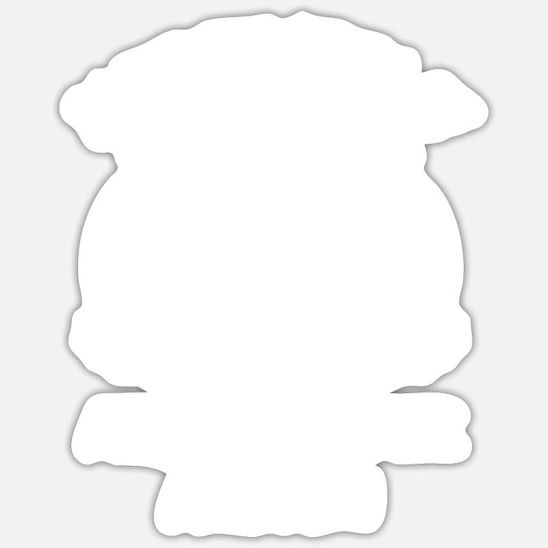 Médaïon - Sticker taille S (10 x 10 cm) - blanc mat