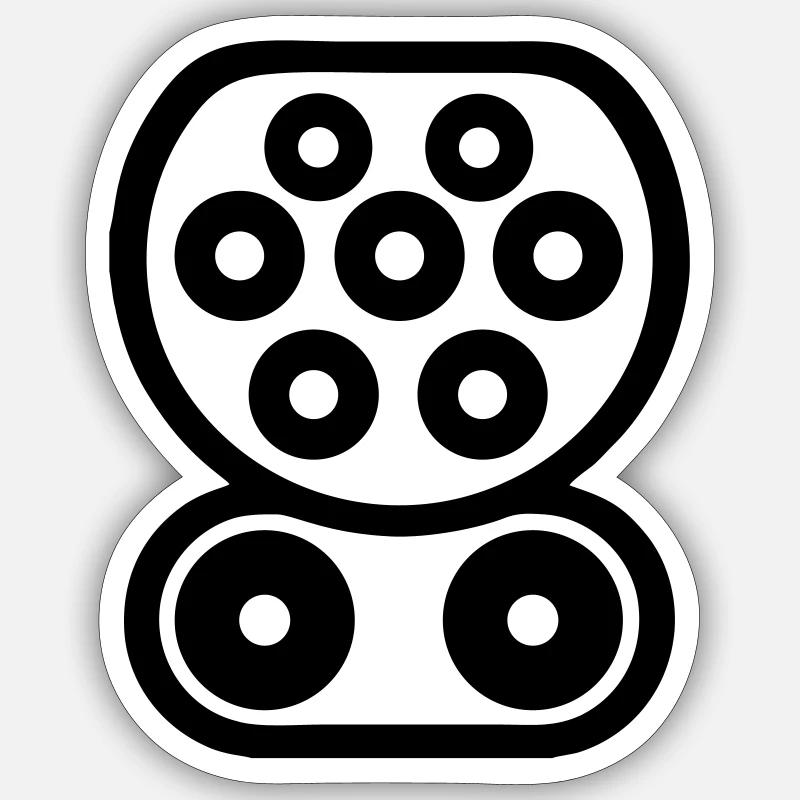 CCS socket - Sticker size S (10 x 10 cm) - white matte