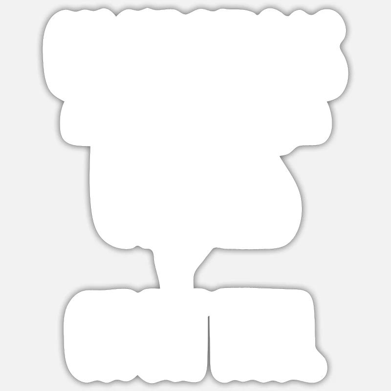 on ne dit pas ouais - Sticker taille S (10 x 10 cm) - blanc mat