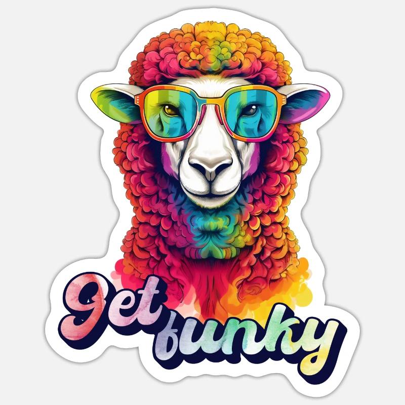 Get funky Sticker size S (10 x 10 cm)