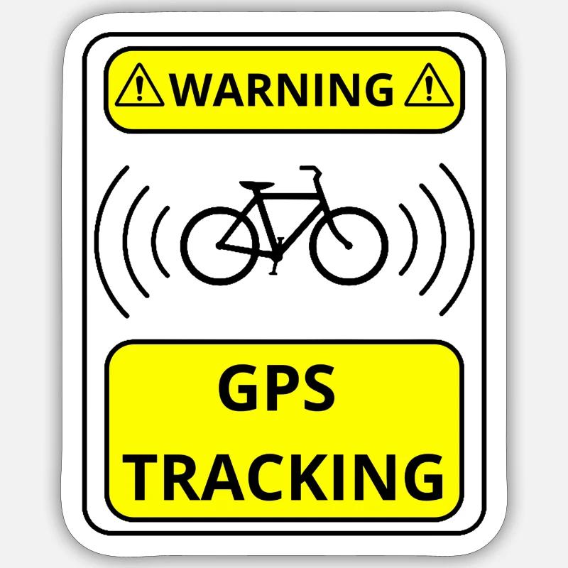 Sticker warning gps tracking Sticker size S (10 x 10 cm)