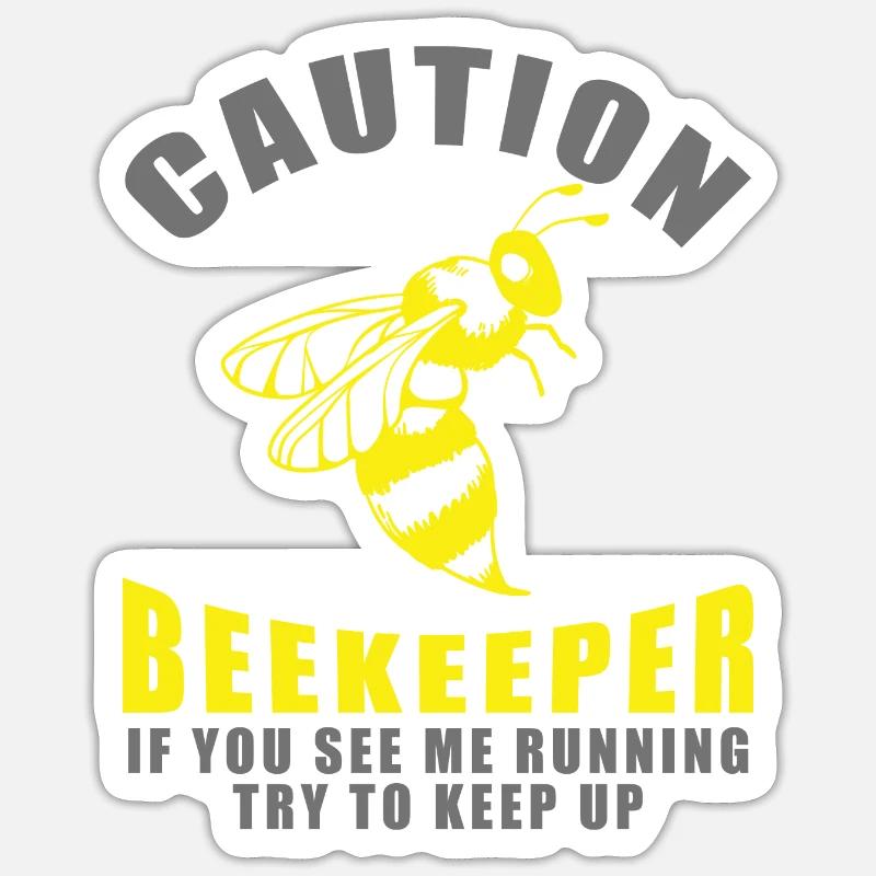Beekeeper beekeeper honey - Sticker size S (10 x 10 cm) - white matte