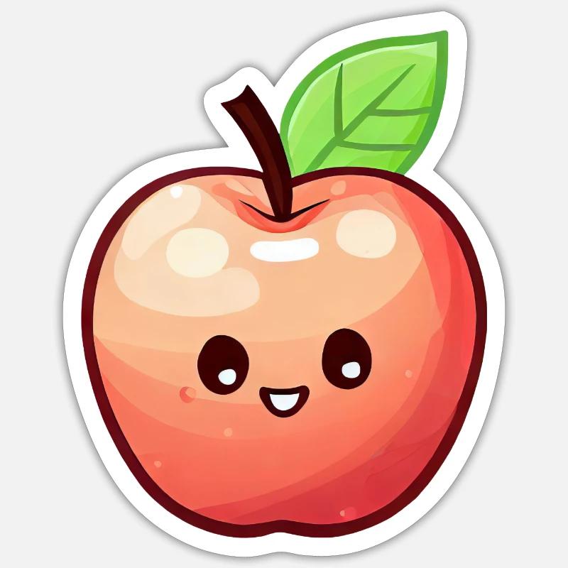 Kawaii Apple: Fruity Sweet Temptation Sticker size S (10 x 10 cm)