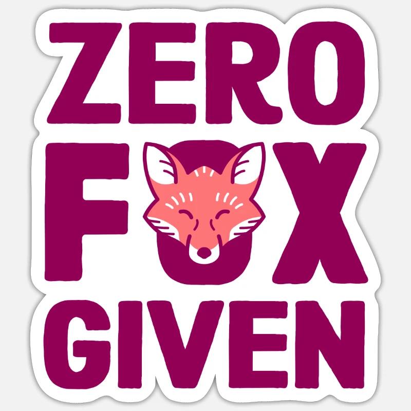 Zero Fox Given - Sticker size S (10 x 10 cm) - white matte