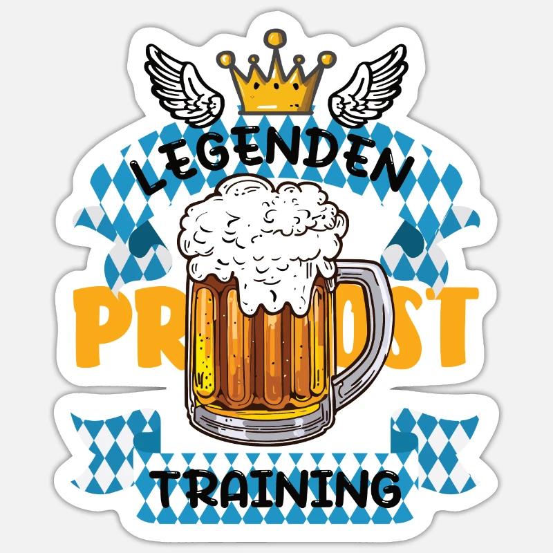 Legenden Training - Sticker Größe S (10 x 10 cm) - Mattweiß