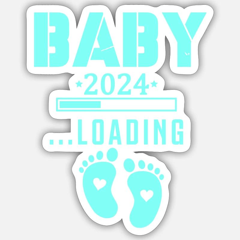 Baby 2024 Loading - Sticker size S (10 x 10 cm) - white matte