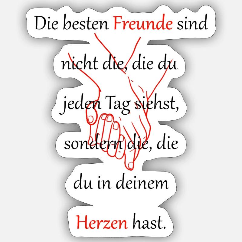 Spruch mit händen Sticker Größe S (10 x 10 cm)