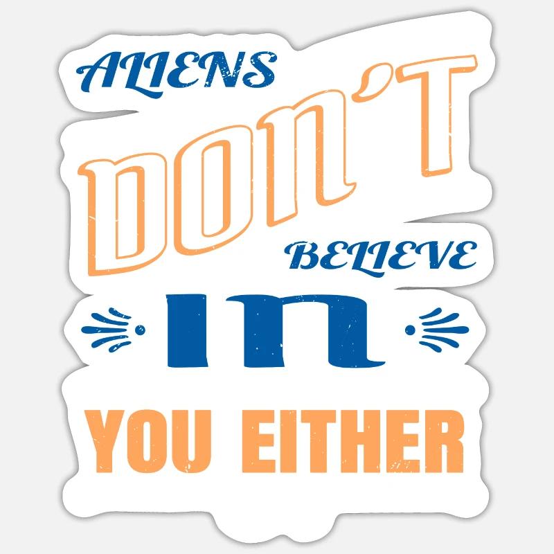 alien abduction ancient egyptian funny jokes Sticker Größe S (10 x 10 cm)