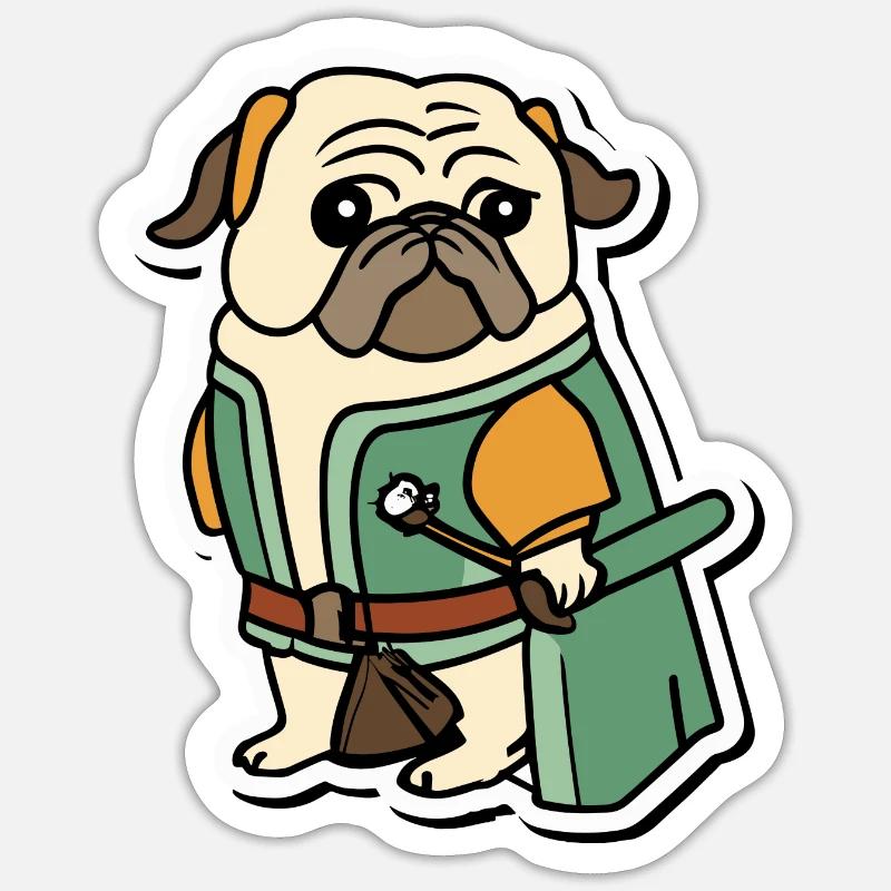 Mittelalter - Sticker Größe S (10 x 10 cm) - Mattweiß