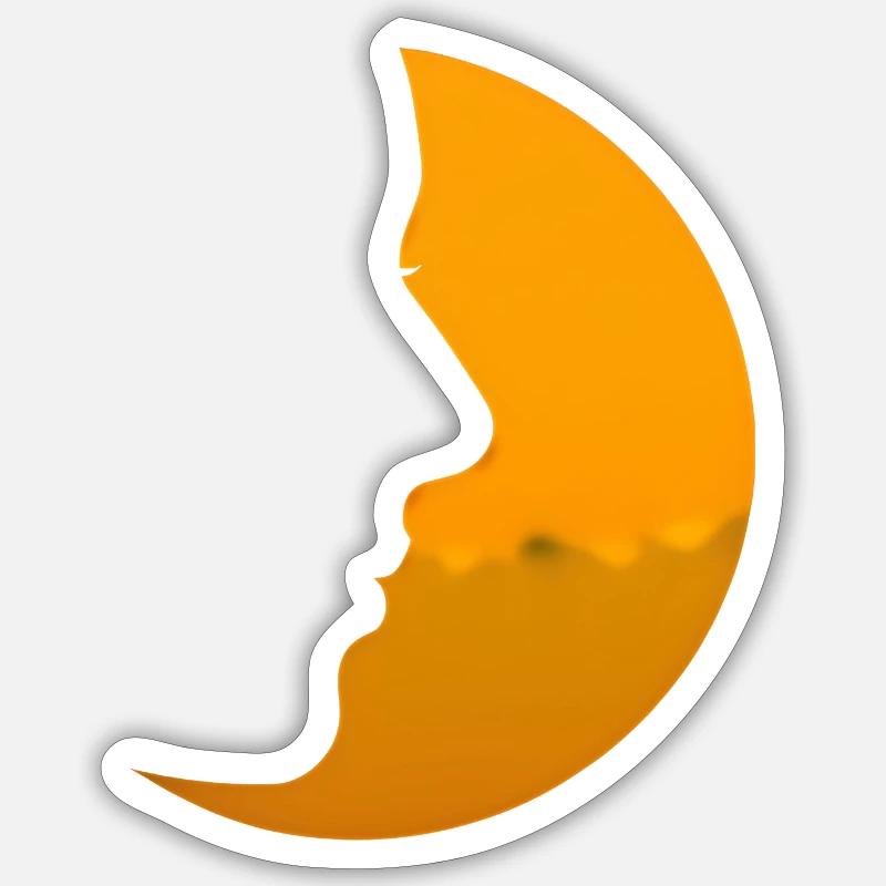 moon - Sticker size S (10 x 10 cm) - white matte