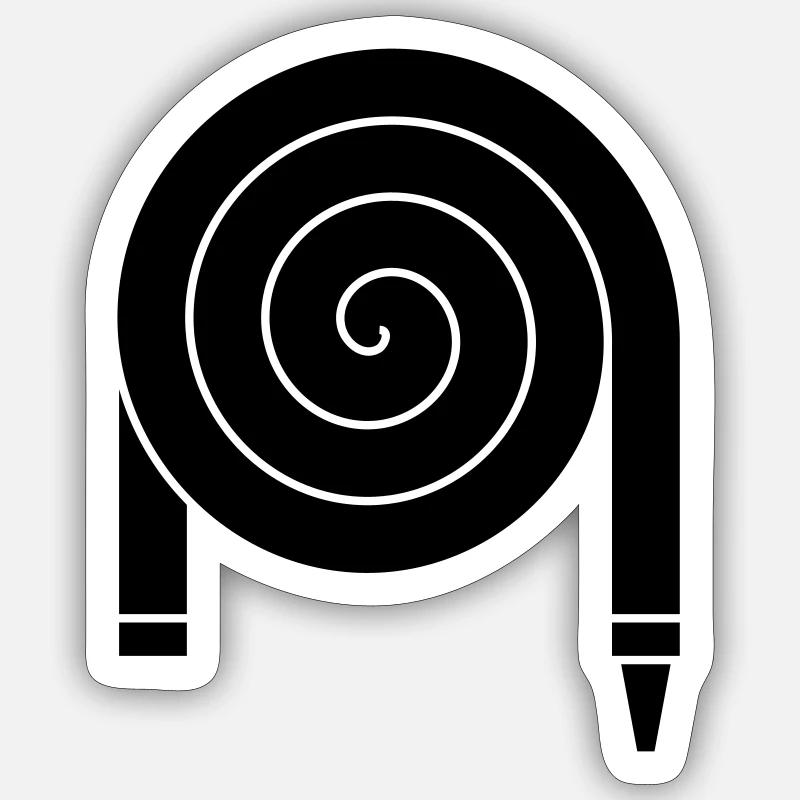 Fire Brigade Hose Sticker size S (10 x 10 cm)