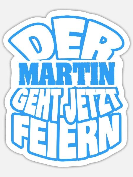Martin Martin - Sticker Größe S (10 x 10 cm) - Mattweiß