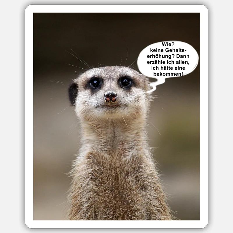 Erdmännchen Sticker Größe S (10 x 10 cm)