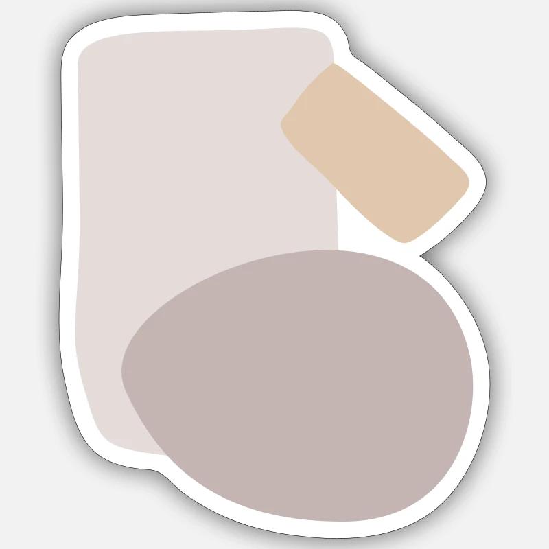 Abstraktes Design verschiedene Formen - Sticker Größe S (10 x 10 cm) - Mattweiß