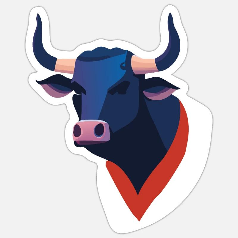 Bull Feria - Sticker size S (10 x 10 cm) - white matte
