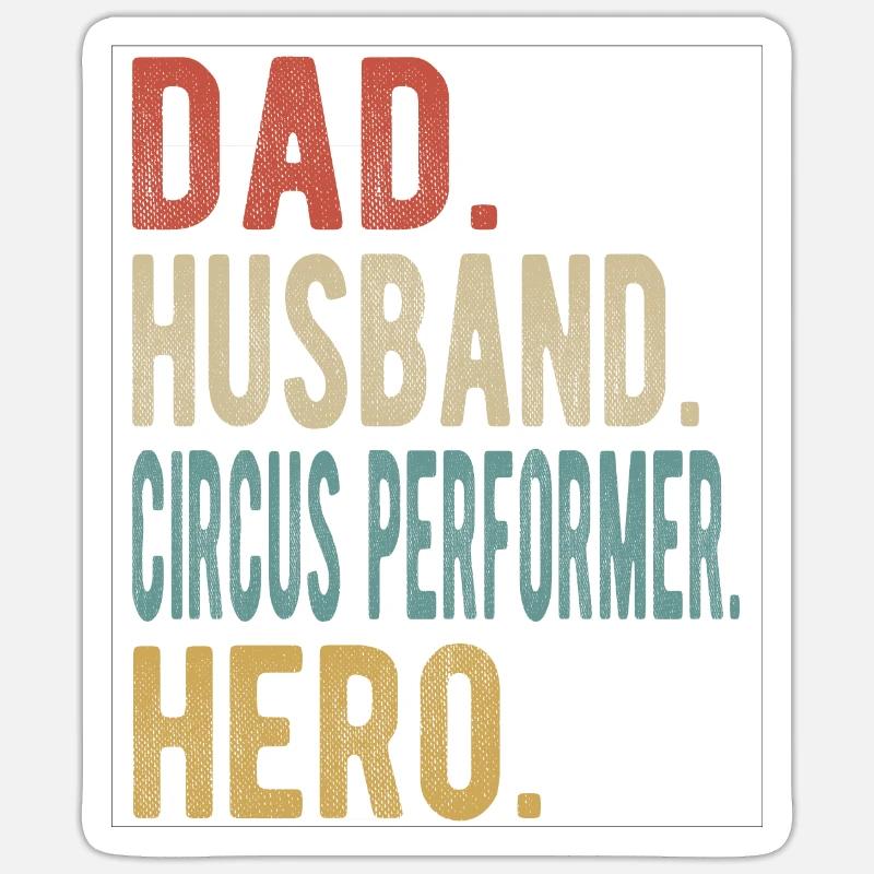 Cirque Interprète Papa Mari Héros Sticker taille S (10 x 10 cm)