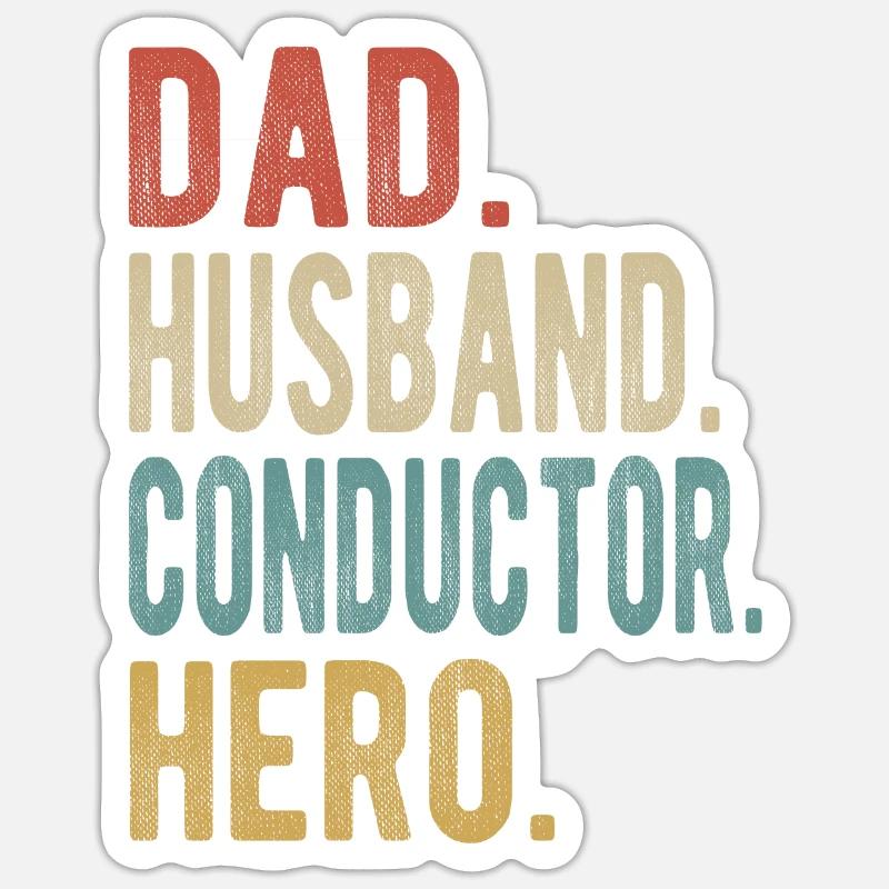 Dirigent, Papa, Ehemann, Held Sticker Größe S (10 x 10 cm)