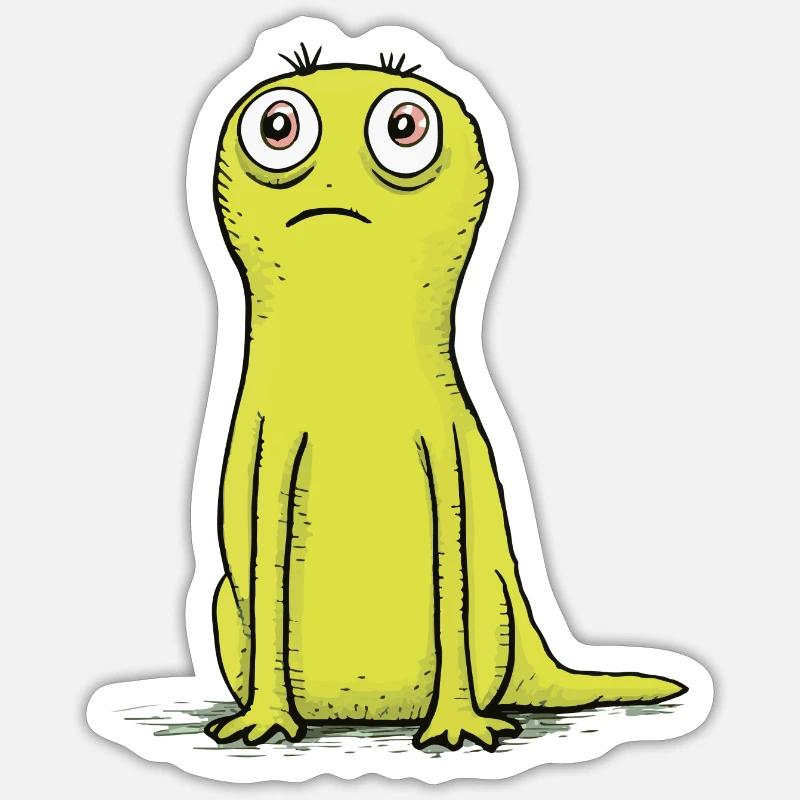 Mec vert excentrique Sticker taille S (10 x 10 cm)