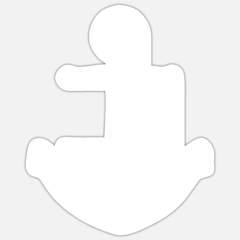 Hand Drawn Anchor - Sticker size S (10 x 10 cm) - white matte