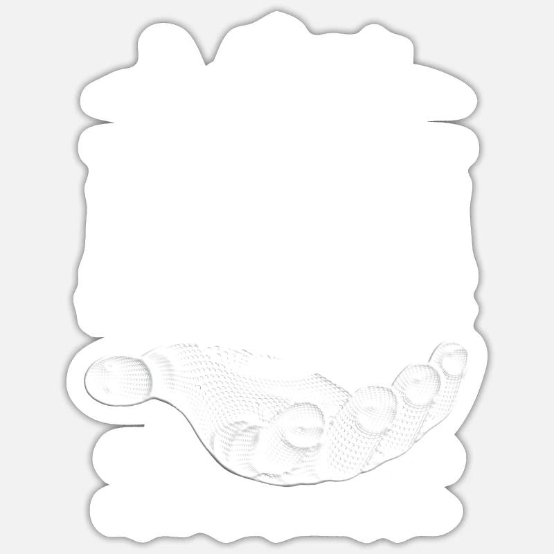 Techno House Vision - Sticker taille S (10 x 10 cm) - blanc mat