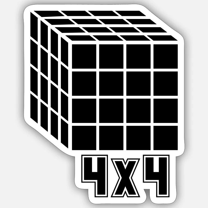 4x4 Würfel Cube Sticker Größe S (10 x 10 cm)