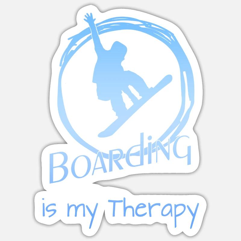 snowboard, Snowboarding, boarding - Sticker Größe S (10 x 10 cm) - Mattweiß