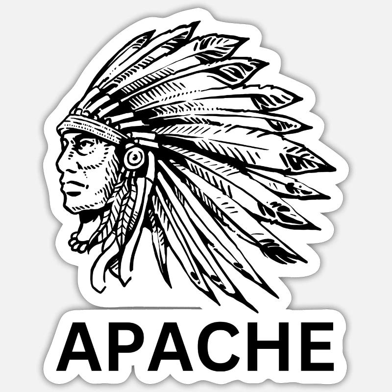 Apache Sticker taille S (10 x 10 cm)