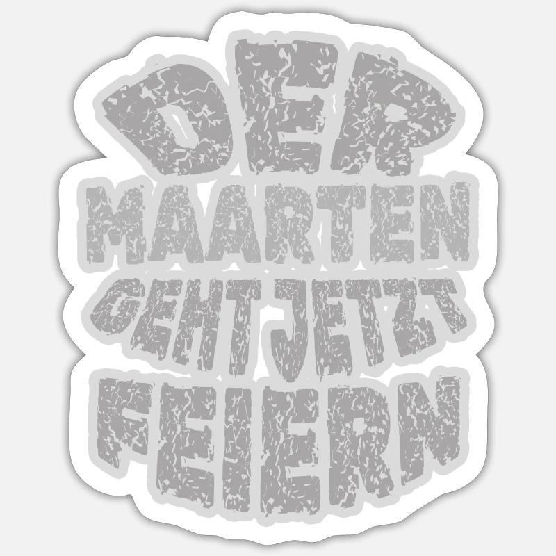 Maarten Maarten - Sticker Größe S (10 x 10 cm) - Mattweiß