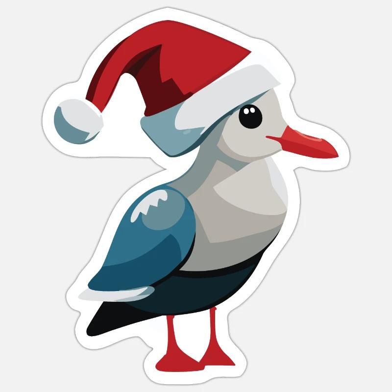 Seagull - Sticker size S (10 x 10 cm) - white matte