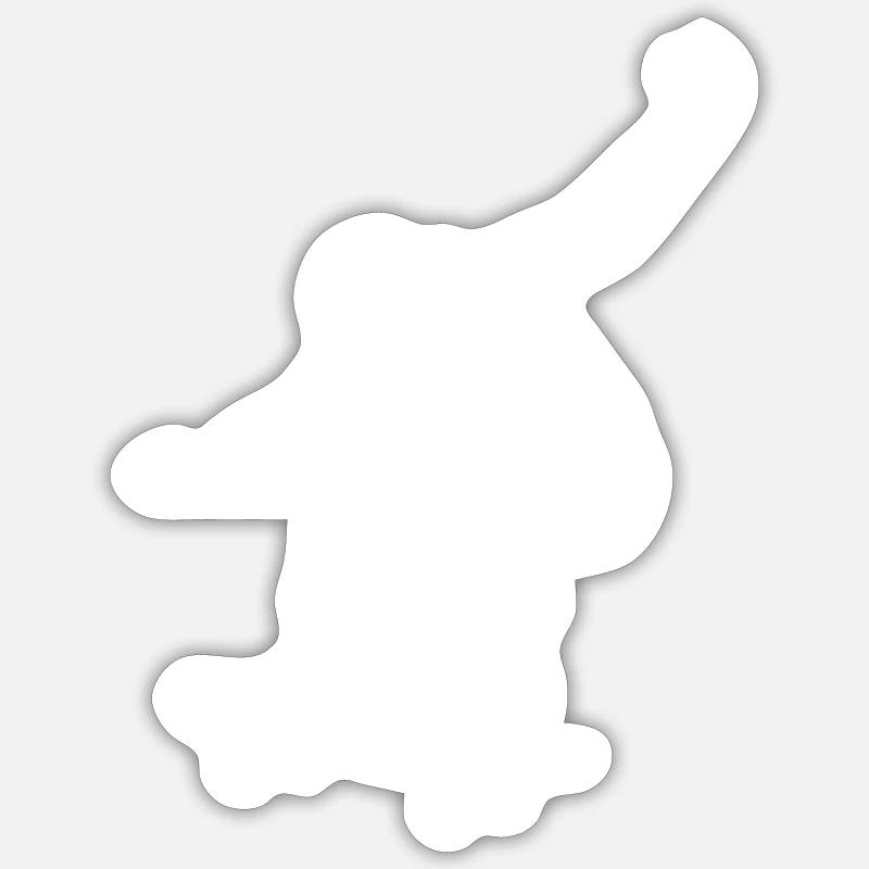 Skate - Sticker size S (10 x 10 cm) - white matte