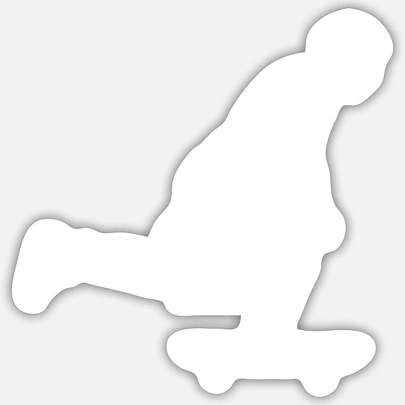skateboard - Sticker size S (10 x 10 cm) - white matte