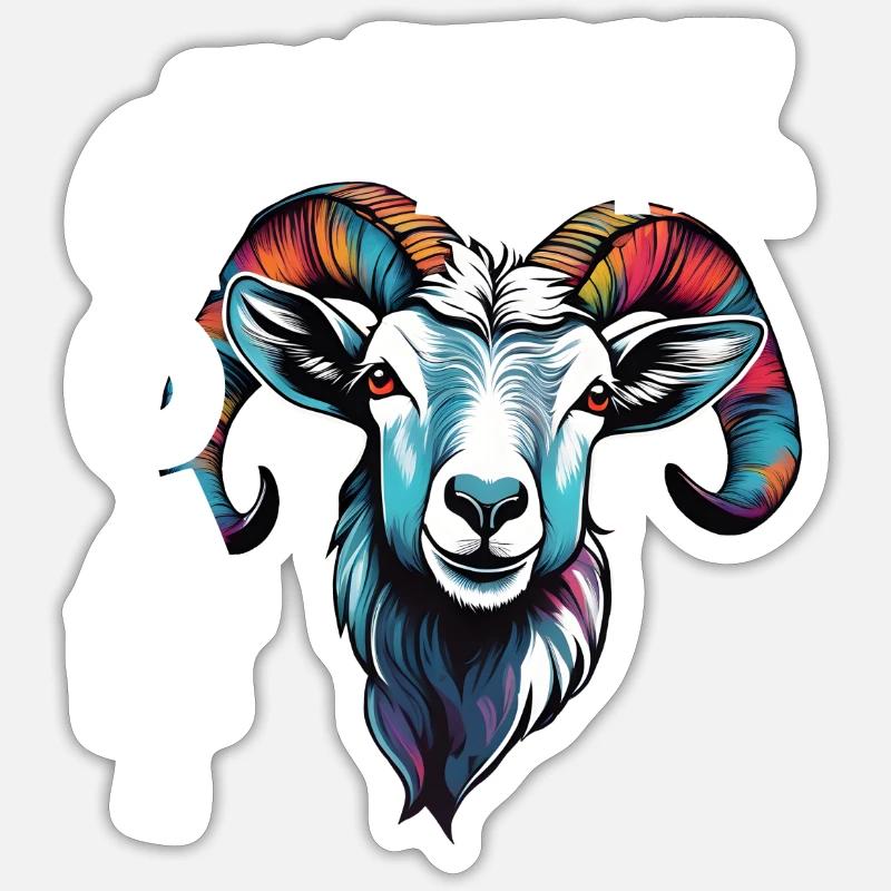 Qui est le GOAT - Sticker taille S (10 x 10 cm) - blanc mat