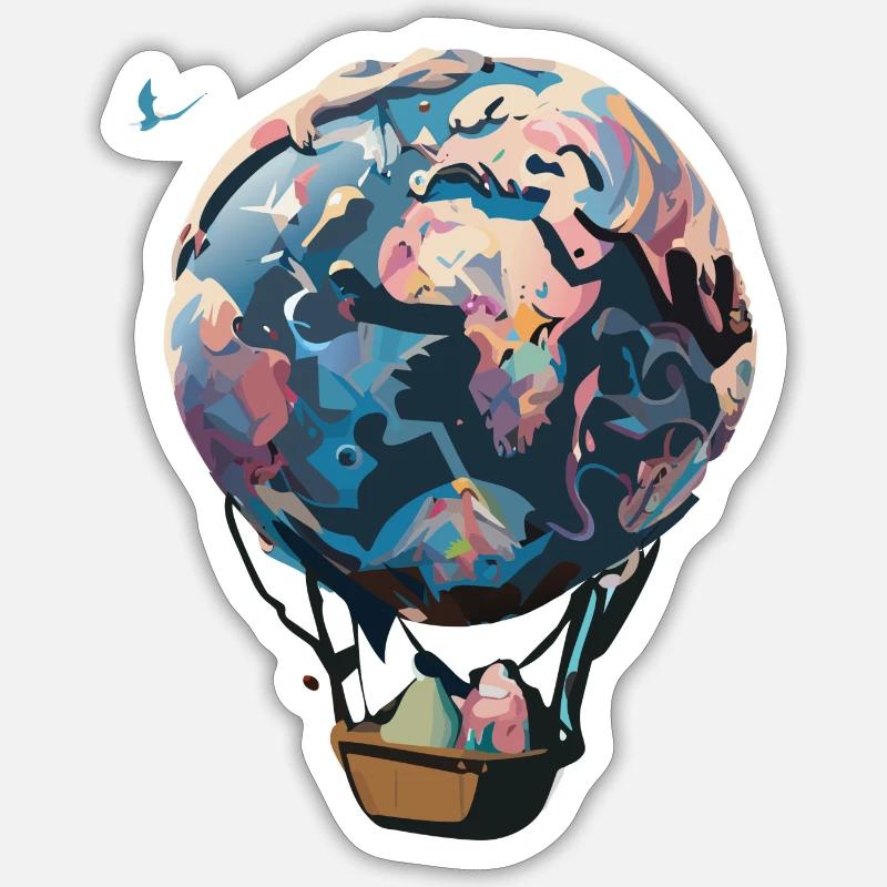 World Balloon Sticker size S (10 x 10 cm)