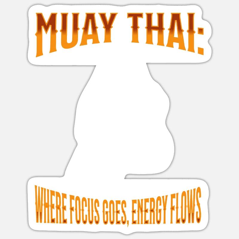Muay Thaï Boxe Muay Thaï - Sticker taille S (10 x 10 cm) - blanc mat