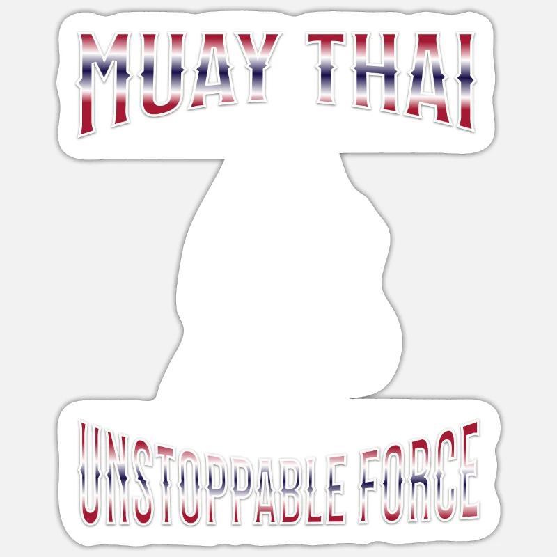 Muay Thaï Boxe Muay Thaï - Sticker taille S (10 x 10 cm) - blanc mat