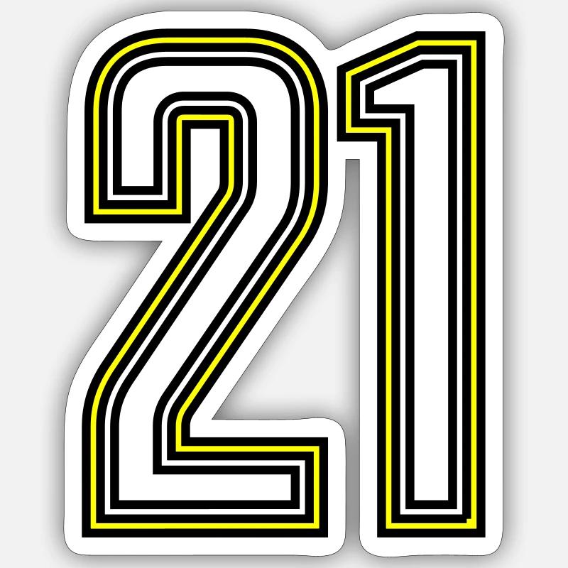 21 - Sticker taille S (10 x 10 cm) - blanc mat