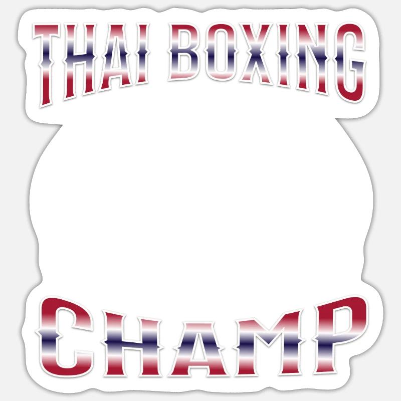 Muay Thaï Boxe Muay Thaï - Sticker taille S (10 x 10 cm) - blanc mat
