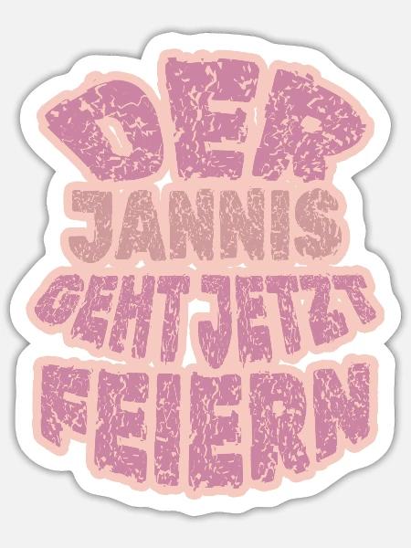 Jannis als Jannis - Sticker Größe S (10 x 10 cm) - Mattweiß