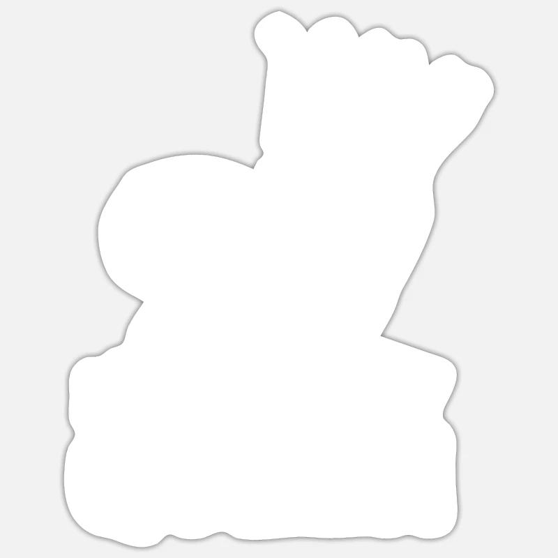 97 - Sticker size S (10 x 10 cm) - white matte