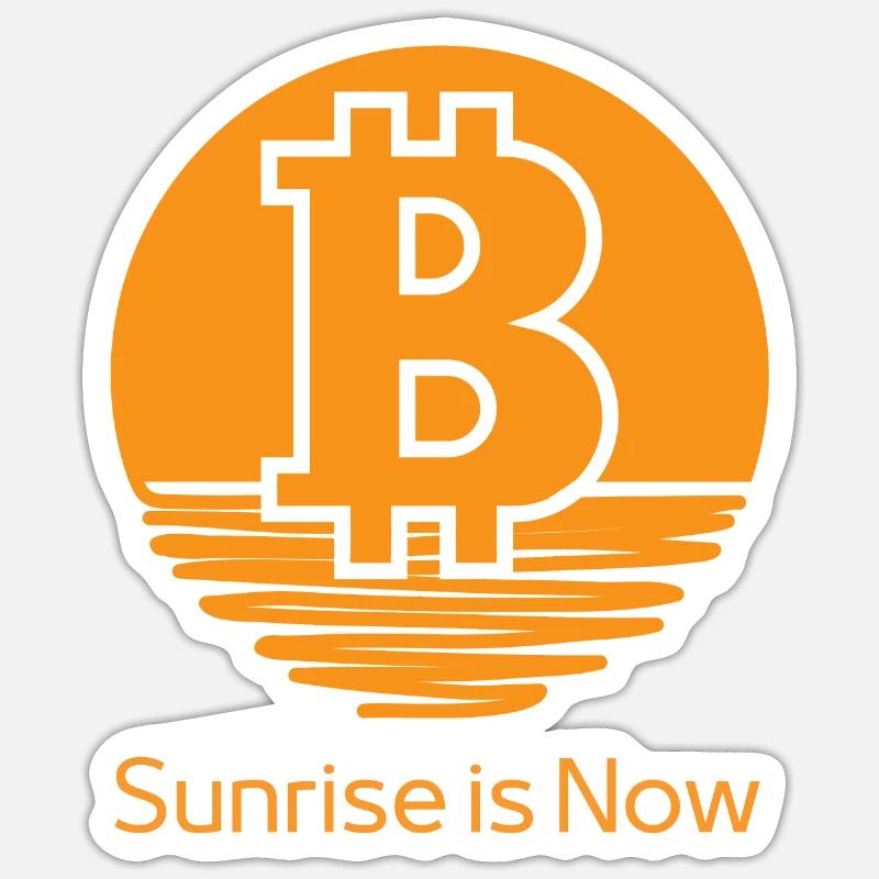 Le bitcoin - Sticker taille S (10 x 10 cm) - blanc mat