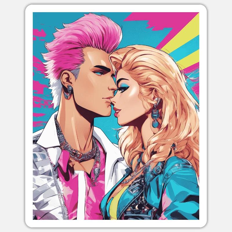 80s Style Sticker size S (10 x 10 cm)