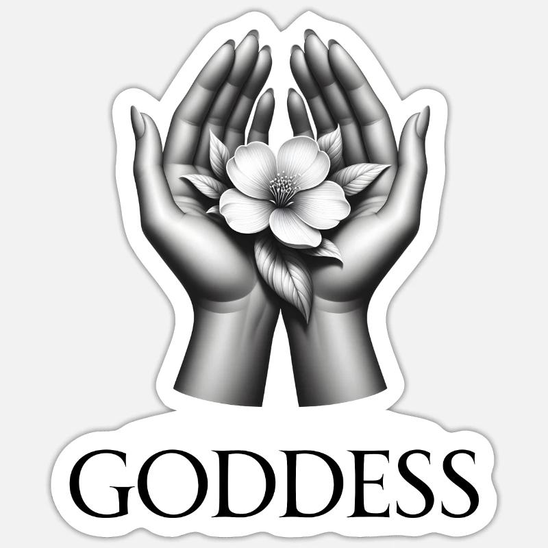 GODDESS (subtitle) #002 - Sticker size S (10 x 10 cm) - white matte