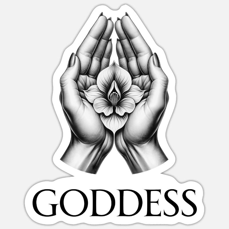 DÉESSE (sous-titre) #010 - Sticker taille S (10 x 10 cm) - blanc mat