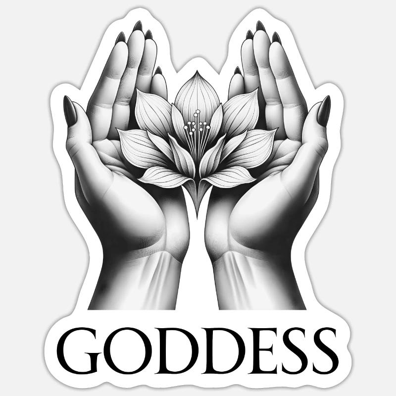 GODDESS (subtitle) #018 - Sticker size S (10 x 10 cm) - white matte