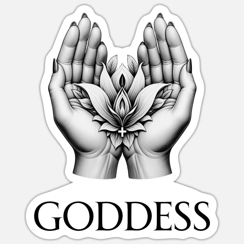 DÉESSE (sous-titre) #021 - Sticker taille S (10 x 10 cm) - blanc mat