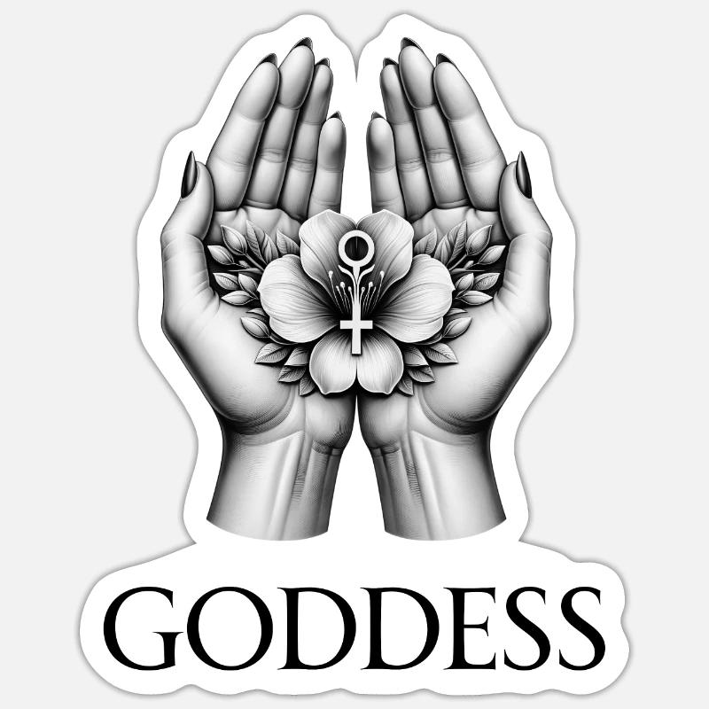 GODDESS (subtitle) #030 - Sticker size S (10 x 10 cm) - white matte