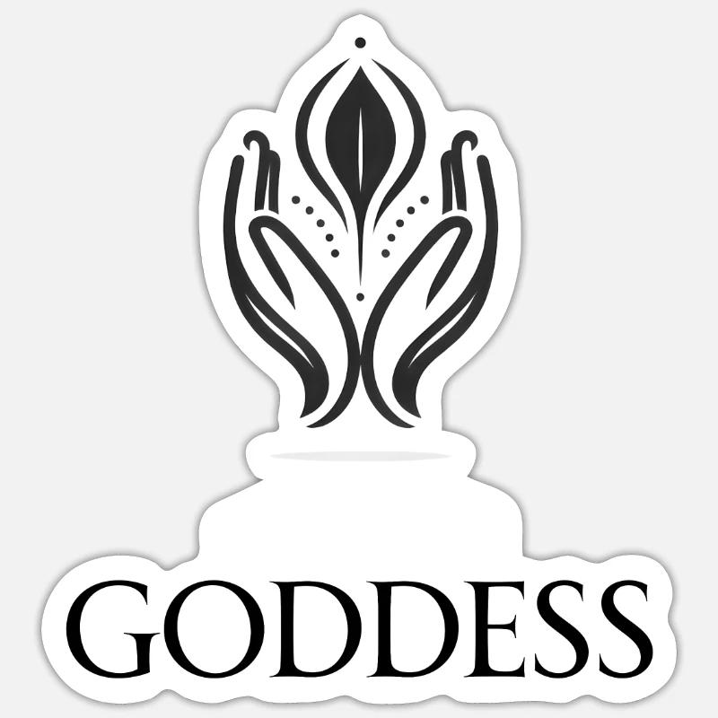 DÉESSE (sous-titre) #039 - Sticker taille S (10 x 10 cm) - blanc mat