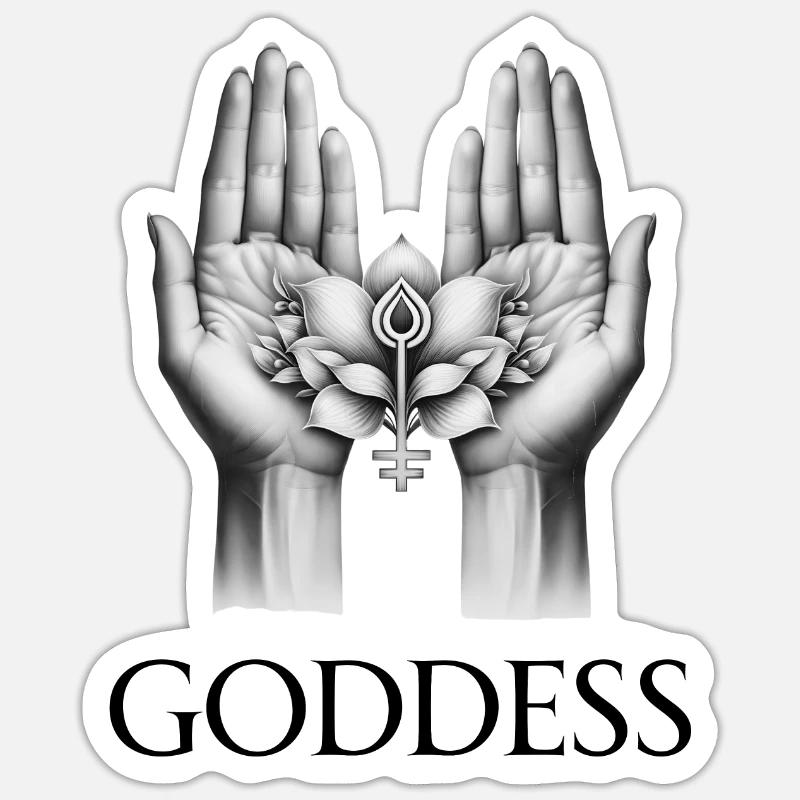 GODDESS (subtitle) #033 - Sticker size S (10 x 10 cm) - white matte