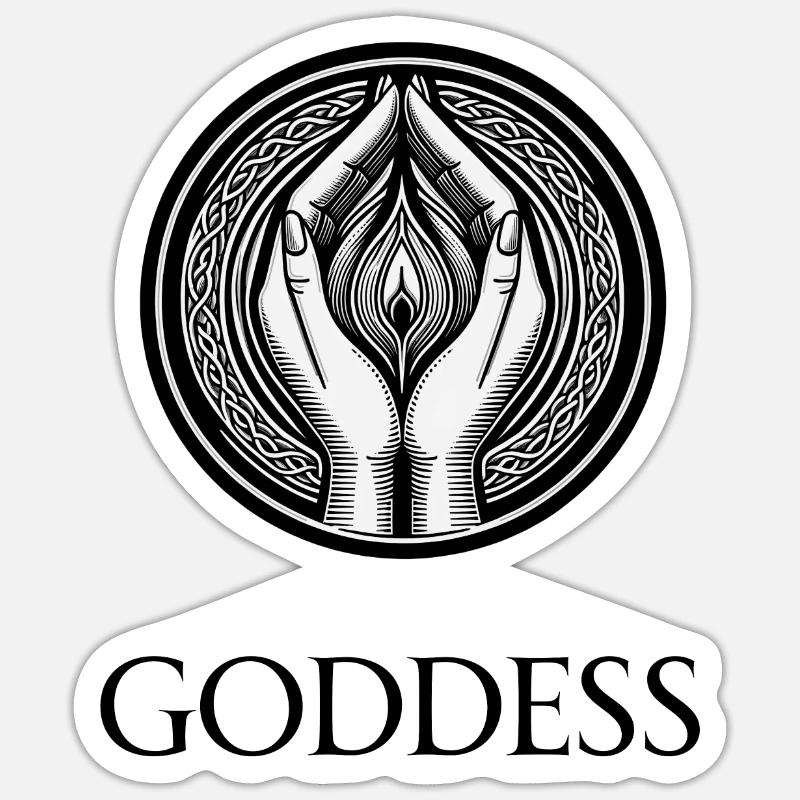 GODDESS (subtitle) #041 - Sticker size S (10 x 10 cm) - white matte