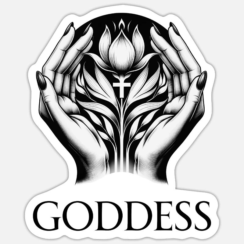 GODDESS (subtitle) #049 - Sticker size S (10 x 10 cm) - white matte